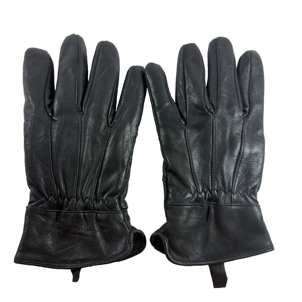 Jacob Ash Men's Genuine Leather Gloves Thinsulate Large Black Lined‎ Winter Warm
